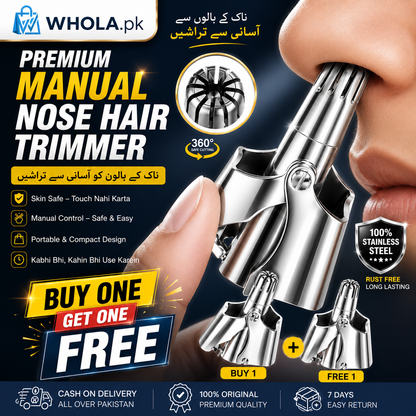 Manual Stainless Steel Nose Hair Trimmer | Buy 1 Get 1 FREE 🎁