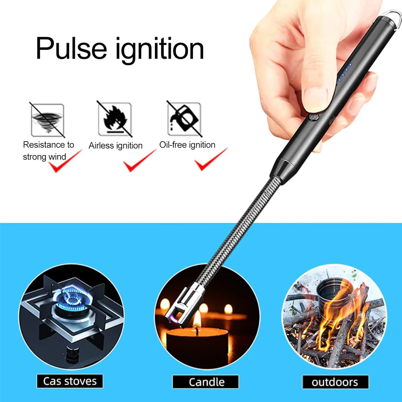 ⚡ Rechargeable Electric Lighter – No Fuel Required!